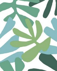Kinetic Tropical Peel and Stick Wallpaper Blue Green by   