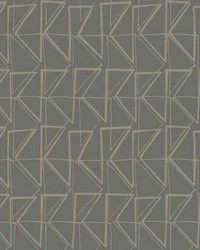 Love Triangles Peel and Stick Wallpaper Gray Metallic Glint by  York Wallcovering 