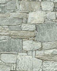 Chateau Stone Peel and Stick Wallpaper Gray Beige by  Greenhouse Fabrics 