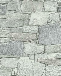 Chateau Stone Peel and Stick Wallpaper Gray by  Greenhouse Fabrics 