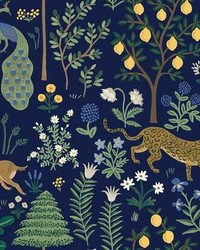 Menagerie Peel and Stick Wallpaper Blue by   