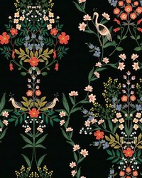 Luxembourg Peel and Stick Wallpaper Black by  Old World Weavers 