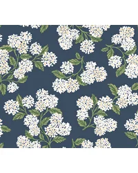 Hydrangea Navy & White by   