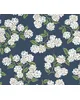 York Wallcovering Hydrangea Navy & White