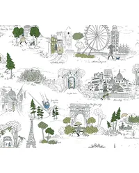 Travel Sketches Blue by   