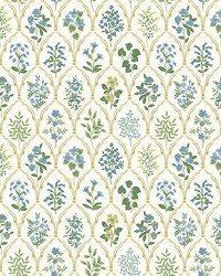 Hawthorne Wallpaper Blue Green by   