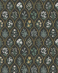 Hawthorne Wallpaper Black Cream by   