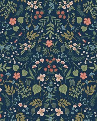 Wildwood Wallpaper Navy by   