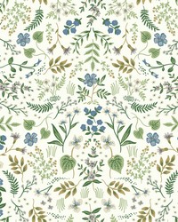Wildwood Wallpaper Blue Green by   