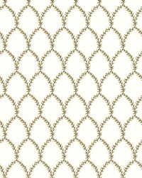 Laurel Wallpaper Gold White by   