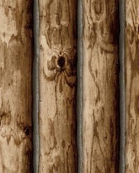 CABIN LOGS PEEL  STICK WALLPAPER by  Roommates 