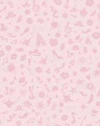 DISNEY PRINCESS ICONS WITH GLITTER PEEL  STICK WALLPAPER by   
