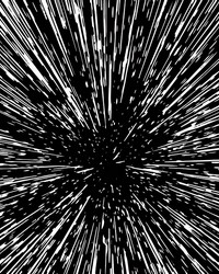 Hyper Space Peel And Stick Mural Black White by   