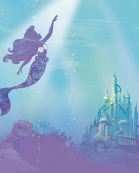 Disney The Little Mermaid Under The Sea Peel And Stick Mural Purple Blue Green by  York Wallcovering 