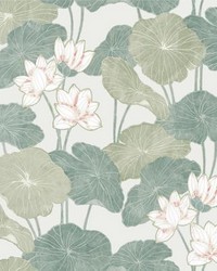 LILY PAD PEEL  STICK WALLPAPER by  Roommates 