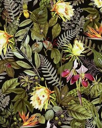 TROPICAL FLOWERS PEEL  STICK WALLPAPER by   