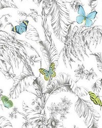 BUTTERFLY SKETCH PEEL  STICK WALLPAPER by  Roommates 