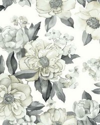 WATERCOLOR FLORAL BOUQUET PEEL  STICK WALLPAPER by   