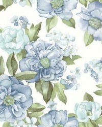 WATERCOLOR FLORAL BOUQUET PEEL  STICK WALLPAPER by   