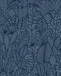 TROPICAL LEAVES SKETCH PEEL  STICK WALLPAPER by  Kravet Wallcovering 