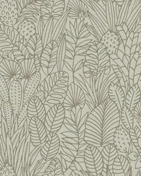 TROPICAL LEAVES SKETCH PEEL  STICK WALLPAPER by  Kravet Wallcovering 