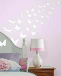 BUTTERFLIES  DRAGONFLIES GLOW IN THE DARK WALL DECALS by  Roommates 