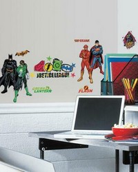 JUSTICE LEAGUE PEEL  STICK WALL DECALS by   