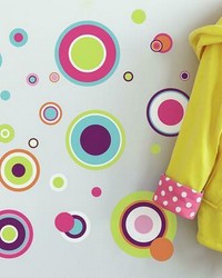 CRAZY DOTS PEEL  STICK WALL DECALS by   