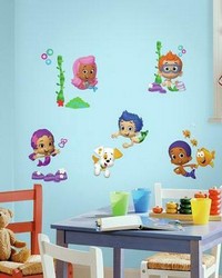 BUBBLE GUPPIES PEEL AND STICK WALL DECALS by  Roommates 
