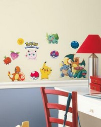 POKEMON ICONIC PEEL AND STICK WALL DECALS by  Roommates 