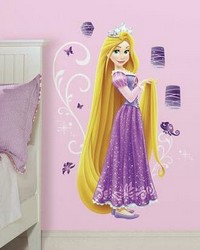 DISNEY PRINCESS  RAPUNZEL PEEL AND STICK GIANT WALL DECALS by   