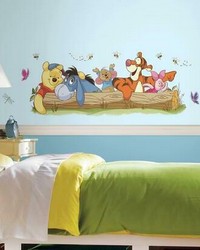 WINNIE THE POOH  POOH  FRIENDS OUTDOOR FUN PEEL AND STICK GIANT WALL DECALS by   