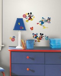 MICKEY MOUSE CLUBHOUSE CAPERS PEEL AND STICK WALL DECALS by  Roommates 