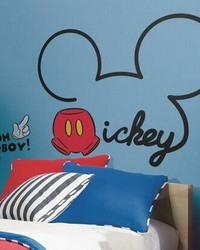 MICKEY MOUSE  ALL ABOUT MICKEY PEEL AND STICK GIANT WALL DECALS by   