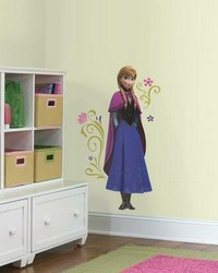 FROZENS ANNA WITH CAPE GIANT PEEL AND STICK WALL DECALS by   