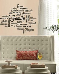 FAMILY QUOTE PEEL AND STICK WALL DECALS by  Roommates 