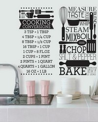 COOKING CONVERSIONS PEEL AND STICK WALL DECALS by  Roommates 