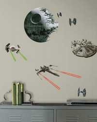 STAR WARS CLASSIC SPACESHIPS PEEL AND STICK WALL DECALS by  Roommates 