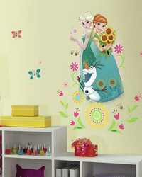 FROZEN FEVER GROUP PEEL AND STICK GIANT WALL GRAPHIC by   