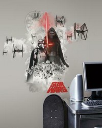 STAR WARS THE FORCE AWAKENS EP VII VILLIANS BURST PEEL AND STICK GIANT WALL DECAL by  Roommates 