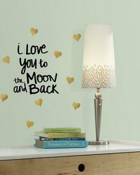 LOVE YOU TO THE MOON QUOTE PEEL AND STICK WALL DECALS by   