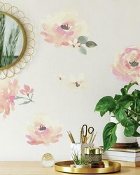 FLORAL BLOOMS PEEL AND STICK WALL DECALS by   