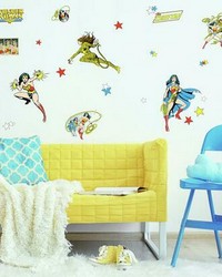 WONDER WOMAN CARTOON PEEL AND STICK WALL DECALS by  Roommates 