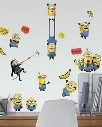 MINIONS 2 PEEL AND STICK WALL DECALS by  Roommates 
