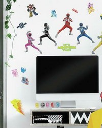 POWER RANGERS PEEL AND STICK WALL DECALS by  Roommates 