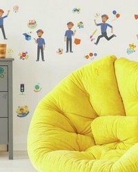 BLIPPI CHARACTER PEEL AND STICK WALL DECALS by  Roommates 