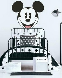 CLASSIC MICKEY HEAD XL PEEL AND STICK WALL DECAL by   