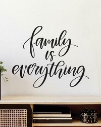 FAMILY IS EVERYTHING QUOTE PEEL AND STICK WALL DECALS by  Roommates 
