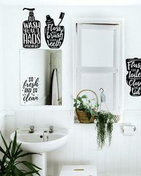 WASH YOUR HANDS SOAP QUOTES PEEL AND STICK WALL DECALS by  Roommates 
