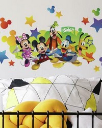 MICKEY  FRIENDS PEEL AND STICK GIANT WALL DECALS W PERSONALIZATION by   